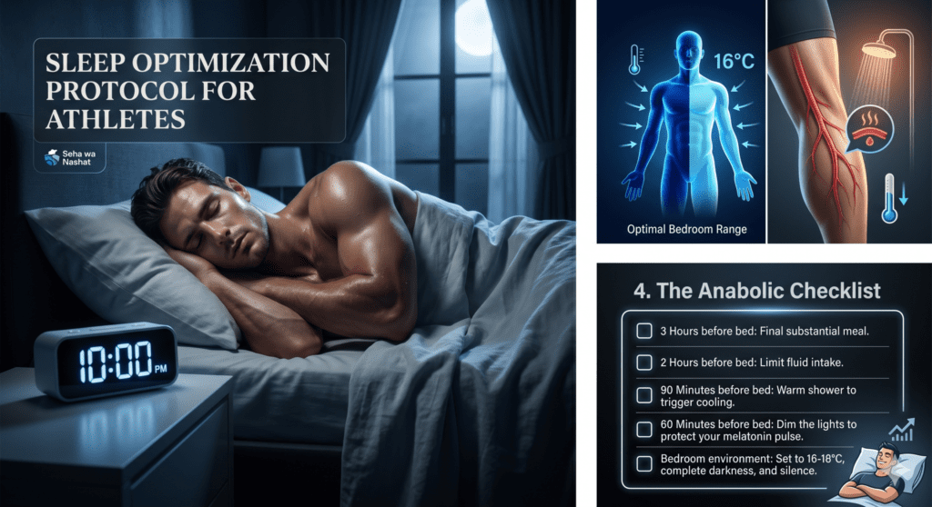 Sleep Optimization Protocol for Athletes: Timing, Temperature & Recovery Stack sleep optimization protocol for athletes timing temperature